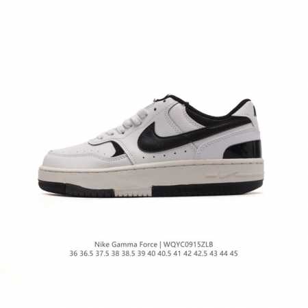 耐克 Nike Gamma Force 防滑减震耐磨低帮复古运动鞋休闲板鞋，Nike Gamma Force 运动鞋采用分层设计，混搭天然皮革和合成材质，焕新经 - 点击图像关闭