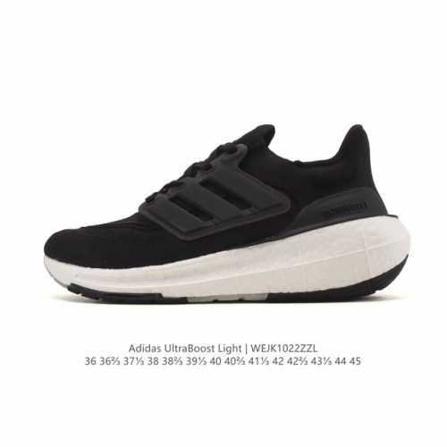 阿迪达斯 Adidas Ultraboost Light轻弹系列低帮袜套式针织透气缓震休闲运动慢跑鞋，爆米花，搭载Light Boost中底的Ultraboos