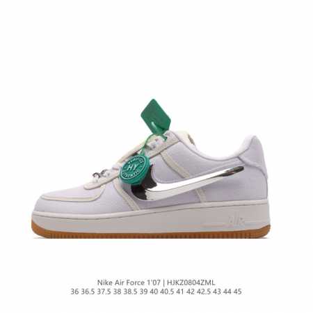 公司级af1诞生35周年限定联名，说唱歌手 斯科特travis Scott X Nike Air Force 1 Low Ravis Scott White 空 - 点击图像关闭
