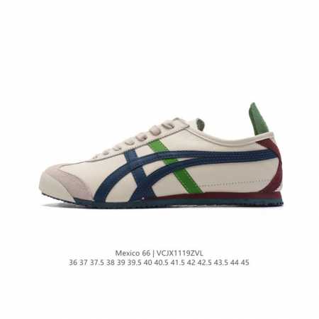 真标 Asics 亚瑟士 男女鞋真标半码制 配足弓鞋垫 日产经典老牌-鬼塚虎 Onitsuka Tiger Mexico 66经典墨西哥系列复古经典百搭板鞋休闲 - 点击图像关闭