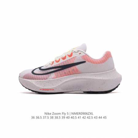 耐克 Nike Zoom Fly 5 运动鞋男女士公路跑鞋竞速跑步鞋厚底增高老爹鞋。采用耐用的设计，不仅可以部署在您最喜欢的比赛的起跑线上，还可以部署在征服后的 - 点击图像关闭