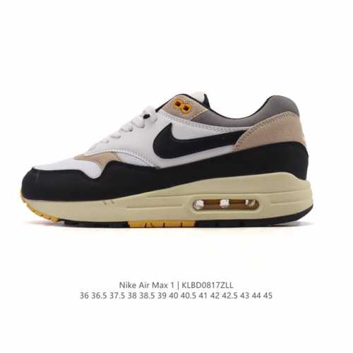耐克 Nike Air Max 1 男女子运动鞋 从法国建筑中汲取设计灵感，兼具运动风范和时尚格调，是此系列起初搭载 Air 的鞋款。疾速外观、经典缓震配置和经