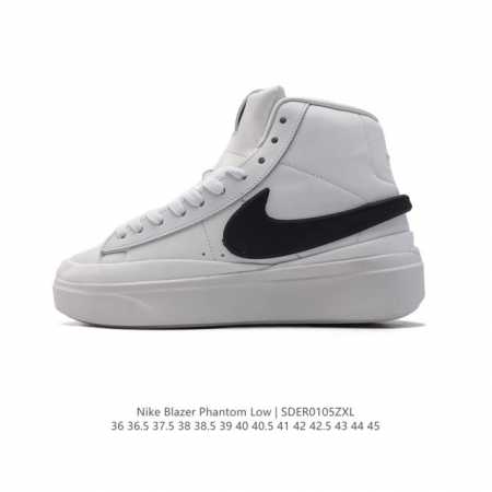 耐克 新款 Nike Blazer Phantom Hi 高帮男女子运动板鞋 厚底增高休闲鞋。采用轻盈利落设计，焕新演绎经典鞋款。该鞋款带来舒适足底体验，结合鞋 - 点击图像关闭