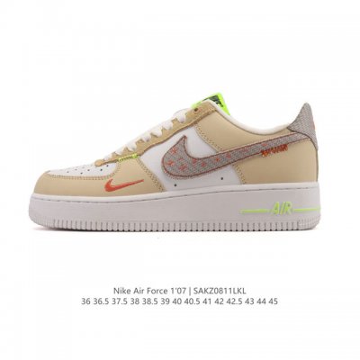 耐克 Nike Air Force 1 '07 Low 空军一号含气垫 小白鞋 2025年新款 低帮百搭厚底增高休闲运动板鞋。柔软、弹性十足的缓震性能和出色的中