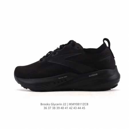 新品公司级 Brooks布鲁克斯Glycerin 22甘油 跑步鞋男女新款透气缓震支撑运动 甘油22跑鞋是布鲁克斯。甘油22拥有非常亮眼的外观设计，采用了鲜艳夺 - 点击图像关闭