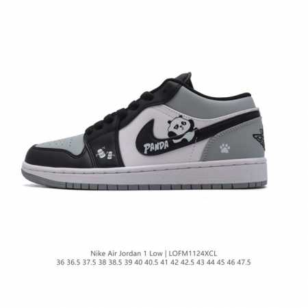 公司级 独家首发 独一无二 耐克乔丹jordan Air Jordan 1 嘟嘴熊猫 星之禾 Aj1特殊手绘 官方原版原盒 双重盒中盒 货号：Fj5735-10 - 点击图像关闭