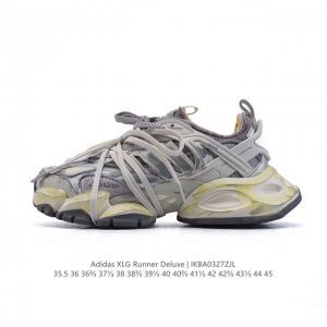 230 【公司级】阿迪达斯Adidas Xlg Runner Deluxe 跑步者豪华版系列低帮厚底增高老爹风复古缓震休闲运动慢跑鞋。男女鞋#原楦原纸版开发版型