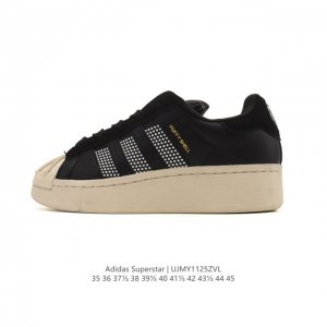 阿迪达斯 三叶草Adidas Originals Superstar Xlg 贝壳头系列 低帮厚底松糕经典百搭休闲运动板鞋。当你试图定义Adidas Super