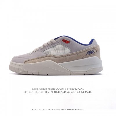 耐克 Nike 乔丹 Jordan Flight Court 时尚休闲 防滑耐磨 低帮运动鞋 复古篮球鞋 男女同款 Jordan 新鞋型 又来了！新配色曝光！滑
