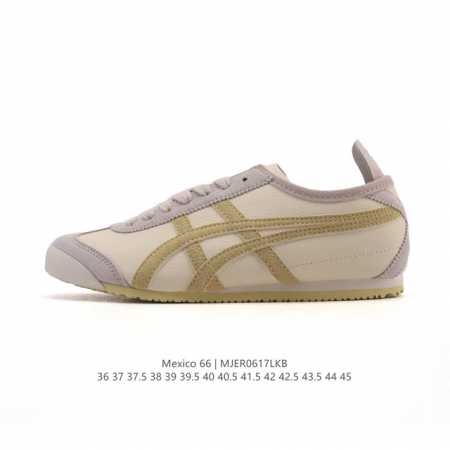 Asics 亚瑟士 女鞋真标半码制 配足弓鞋垫 日产经典老牌-鬼塚虎 Onitsuka Tiger Mexico 66经典墨西哥系列复古经典百搭板鞋休闲运动鞋慢 - 点击图像关闭