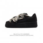 耐克 Nike Air Force 1 '07 空军一号 粗麻花鞋带 搭配靓丽色彩宽边鞋带 解构绑带 双鞋带 Af1 男女子运动鞋复古篮球鞋。巧妙结合复古美学和