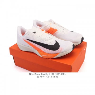耐克 Nike Rival Fly 4 男子公路跑步鞋 低帮减震2025新款 厚底增高运动老爹鞋。前足 Air Zoom 缓震配置，缔造出众回弹的迈步体验和稳定