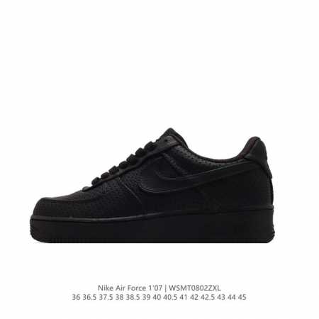 耐克 Nike Air Force 1 '07 Low 空军一号含气垫 低帮百搭厚底增高休闲运动板鞋。柔软、弹性十足的缓震性能和出色的中底设计，横跨复古与现代的 - 点击图像关闭