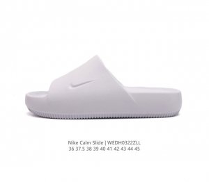 耐克 Nike Calm Slide 经典运动拖鞋时尚厚底增高男女一字拖鞋 沙滩鞋 拖鞋的外观十分吸引人 融合了舒适与时尚的元素 延续了简约独特的美学风尚 一体
