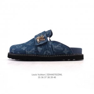 新品公司级 Lv路易威登勃肯包头拖鞋！ Louis Vuitton Cosy 时尚 舒适 包头 圆头 2025年新款拖鞋Lv Easy拖鞋 1Ac9Mf圆头套脚