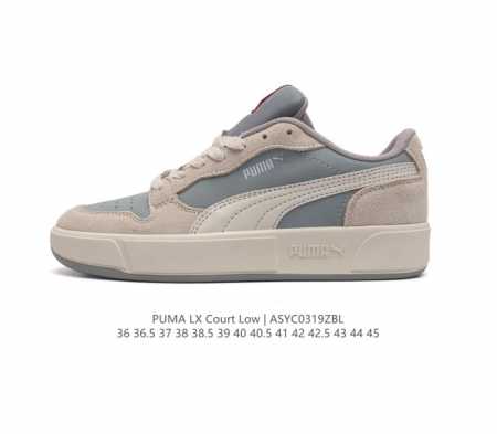 Puma 彪马正品lx Court Low男女运动板鞋 新款男女同款情侣复古休闲鞋 封口类型: 系带式 鞋跟类型: 无鞋跟 鞋面材质:天然皮革+人造皮革 外底: - 点击图像关闭