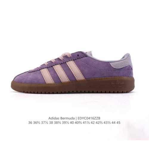 阿迪达斯 Adidas 德训鞋系列 清新 马卡龙 造型！阿迪达斯全新三叶草 Bermuda 运动板鞋悄悄上架！近期，Adidas Originals Bermu