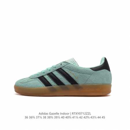 公司级 阿迪达斯 Adidas Originals Gazelle Indoor 复古三叶草防滑透明橡胶板鞋经典运动鞋。这款经典鞋,忠于原版设计,缀撞色三条纹和 - 点击图像关闭