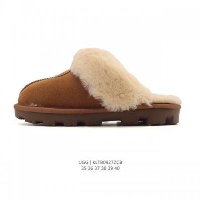 Ugg 棉拖 雪地靴 俏皮可爱的百变造型 大毛领， 美国轻奢品牌Ugg 平底系列冬季雪地休闲保暖家居包头棉拖鞋。官方同步包装 检验标 材料采用原厂防污防水皮料