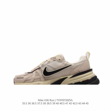 Nike 耐克 V2K Run 减震防滑 复古低帮跑步鞋 超火复古跑鞋，采用太空革组合呼吸网眼布鞋面材质，搭载正确4层组合底模，嵌入tpu加固稳定模块,双层md - 点击图像关闭