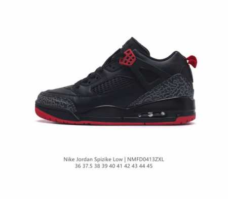 耐克 Nike Jordan Spizike Low 经典爆裂纹复古运动篮球鞋！全新低帮造型吸睛！整双鞋在融合了 Air Jordan 经典鞋款中的标志性元素之 - 点击图像关闭