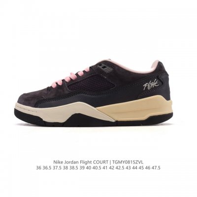 耐克 Nike 乔丹 Jordan Flight Court 时尚休闲 防滑耐磨 低帮运动鞋 复古篮球鞋 男女同款 Jordan 新鞋型 又来了！新配色曝光！滑