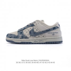 310 【公司级】耐克 Nike Dunk Low Retro 运动鞋复古板鞋 路易威登联名。 作为 80 年代经典篮球鞋款，起初专为硬木球场打造，后来成为席卷