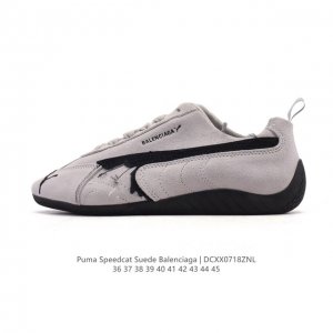 新品公司级 彪马 Puma 联名鞋款 Balenciaga X Puma Ultrasoft Speedcat 时尚复古运动板鞋，Balenciaga 与 Pu