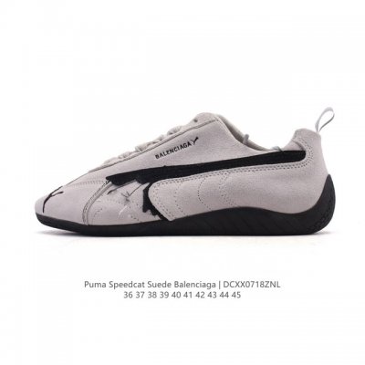 新品公司级 彪马 Puma 联名鞋款 Balenciaga X Puma Ultrasoft Speedcat 时尚复古运动板鞋，Balenciaga 与 Pu