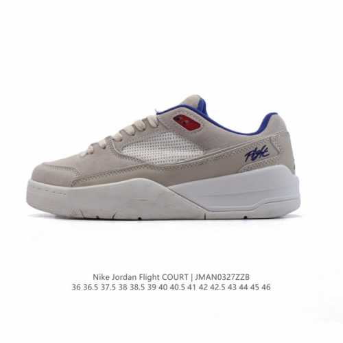 150 耐克 Nike 乔丹 Jordan Flight Court 时尚休闲 防滑耐磨 低帮运动鞋 复古篮球鞋 男女同款 Jordan「新鞋型」又来了！新配色
