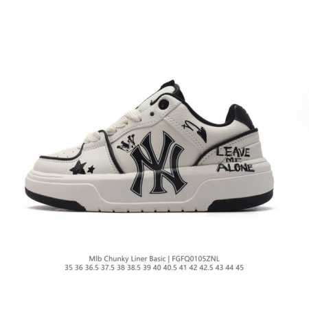 公司级 Mlb Chunky Liner Basic 人气单品学长鞋系列轻量增高厚底百搭休闲运动板鞋 男女轻便胶鞋 高级街头休閒品牌鞋。Mlb Chunky L - 点击图像关闭