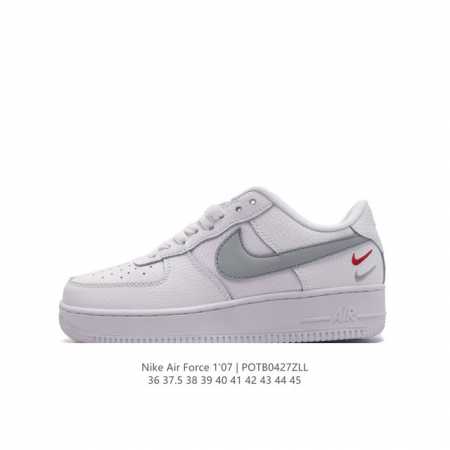 耐克 Nike Air Force 1 '07 Low 空军一号含气垫 低帮百搭厚底增高休闲运动板鞋。柔软、弹性十足的缓震性能和出色的中底设计，横跨复古与现代的 - 点击图像关闭