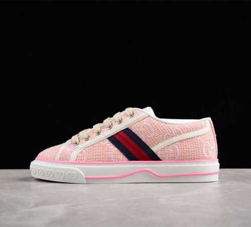 纯原级 Gucci Tennis 1977 Print Sneaker 古驰帆布印花复古休闲运动板鞋 独家定制 全身20几个细节点全部做到一致还原 吊打市