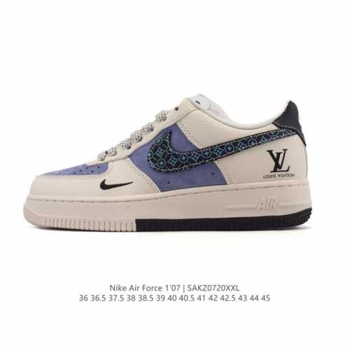 公司级 Af1耐克 Nike Air Force 1 ‘07 Low 空军一号 小白鞋 路易威登联名 厚底增高百搭运动板鞋 原楦头原纸板 打造纯正空军版型，专注