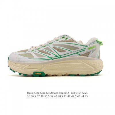 公司级 玛法特二代 Hoka One One Mafate Speed 2 Low 轻量低帮户外越野跑鞋 户外山脉越野轻量运动跑鞋。鞋面用轻的无缝架构，鞋带用了