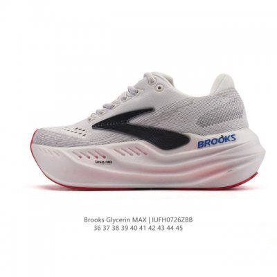 新品公司级 布鲁克斯 Glycerin Max 超级甘油:舒适的增高神器！Brooks Glycerin Max是一款极具突破性的顶级缓震运动跑鞋，由百年专业跑
