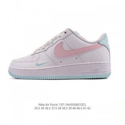 头层皮 耐克 Nike Air Force 1 '07 Low 空军一号含气垫 小白鞋 2025年新款 低帮百搭厚底增高休闲运动板鞋。柔软、弹性十足的缓震性能和