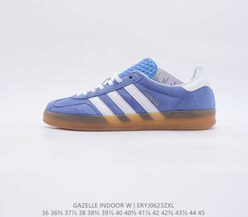 阿迪达斯adidas Originals Gazelle Indoor 三叶草复古防滑耐磨低帮板鞋 Hq8717 鞋款采用柔软的绒面革和耐用的皮革衬里融合