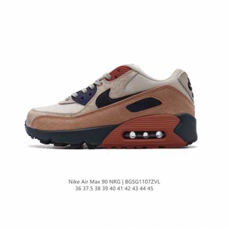 NIKE 耐克 Air Max 90 NRG 男女子休闲运动鞋 气垫运动鞋 超大logo透气舒适减震耐磨底休闲运动跑步鞋。设计均采用无缝防水 Tech Tuff - 点击图像关闭