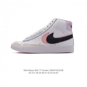 耐克 Nike Blazer Mid '77 VNTG 男女子运动鞋潮高帮板鞋 。重现低调风格和经典篮球外观，依托经典简约魅力和舒适性能，备受街头时尚赞誉。华美