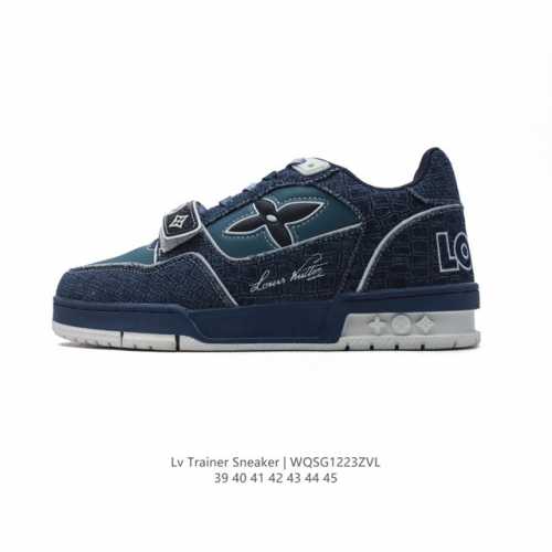 公司级 路易威登 Louis Vuitton Lv路易威登板鞋 时尚运动鞋 潮厚底增高鞋 。舒适防滑底和百搭性霸屏整个时尚娱乐圈，细节调整完美主义！鞋面采用柔软