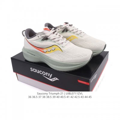 公司级 Saucony 索康尼 Triumph系列 胜利 21代 中性跑鞋 强缓震跑步鞋轻便男女款厚度增高跑鞋透气运动老爹鞋子，是来自美国的专业跑鞋品牌，成立于