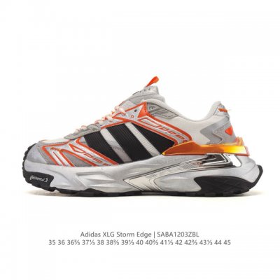 新品公司级 阿迪达斯 Adidas Xlg Storm Edge 机甲风暴 舒适百搭 防滑耐磨 老爹鞋 机甲风暴系列运动跑步鞋：未来美学与科技融合，鞋面用金属质