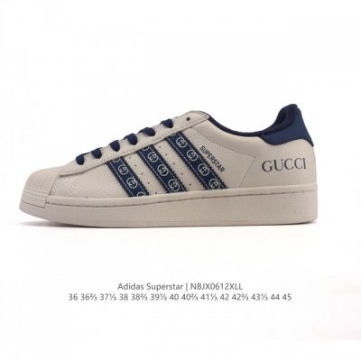 公司级 真标 阿迪达斯 Adidas Superstar 2025年新款鞋子 蛇年新款经典贝壳头系列 新款休闲板鞋潮流男女士运动鞋。鞋面柔软皮革拼接材质 标志性