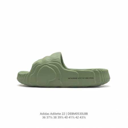 夏季新品，阿迪达斯adidas Original Adilette 22 Slide 莱特22代系列 山脊造型椰子风沙滩涉水百搭运动穿搭拖鞋adilette 2 - 点击图像关闭