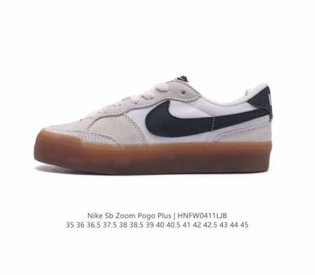 Nike 耐克 Sb Zoom Pogo Plus 男女子滑板鞋复古低帮休闲鞋青年学生运动鞋滑板鞋，新鞋上脚即可带来自然舒适的穿着感受，混合材料设计，塑就出众质 - 点击图像关闭