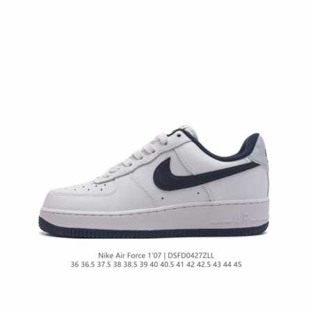 耐克 Nike Air Force 1 '07 Low 空军一号含气垫 低帮百搭厚底增高休闲运动板鞋。柔软、弹性十足的缓震性能和出色的中底设计，横跨复古与现代的 - 点击图像关闭