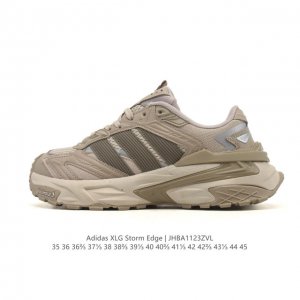 新品公司级 阿迪达斯 Adidas Xlg Storm Edge 机甲风暴 舒适百搭 防滑耐磨 老爹鞋 机甲风暴系列运动跑步鞋：未来美学与科技融合，鞋面用金属质