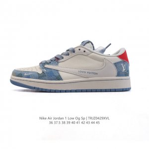 公司级 真标 耐克 Nike Air Jordan 1 Low Og Sp Military Blue Aj1乔1倒勾 2025年新款 蛇年新款 路易威登联名