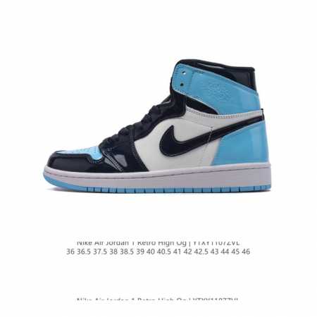 头层皮 耐克 男女同款运动板鞋 Nike Air Jordan 1 Retro High OG 乔丹一代aj1 乔1 AJ1 篮球鞋复刻运动鞋。皮面高帮板鞋的设 - 点击图像关闭